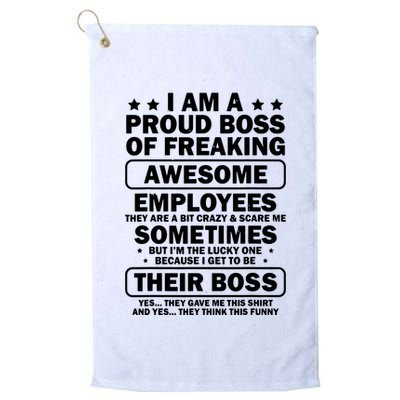 Funny Proud Boss Employee Appreciation Office Funny Boss Golf Towel