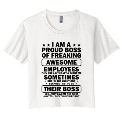Funny Proud Boss Employee Appreciation Office Funny Boss Crop Top