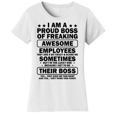 Funny Proud Boss Employee Appreciation Office Funny Boss Women's T-Shirt