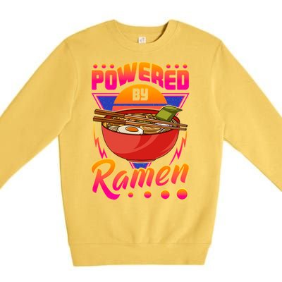 Funny Powered By Ra Cute Anime Kawaii Gamer Meaningful Gift Premium Crewneck Sweatshirt