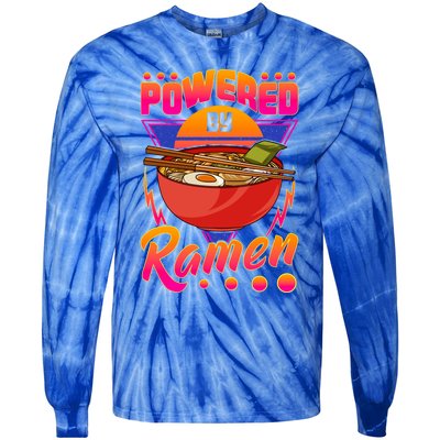 Funny Powered By Ra Cute Anime Kawaii Gamer Meaningful Gift Tie-Dye Long Sleeve Shirt