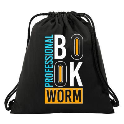 Funny Professional Book Worm Drawstring Bag