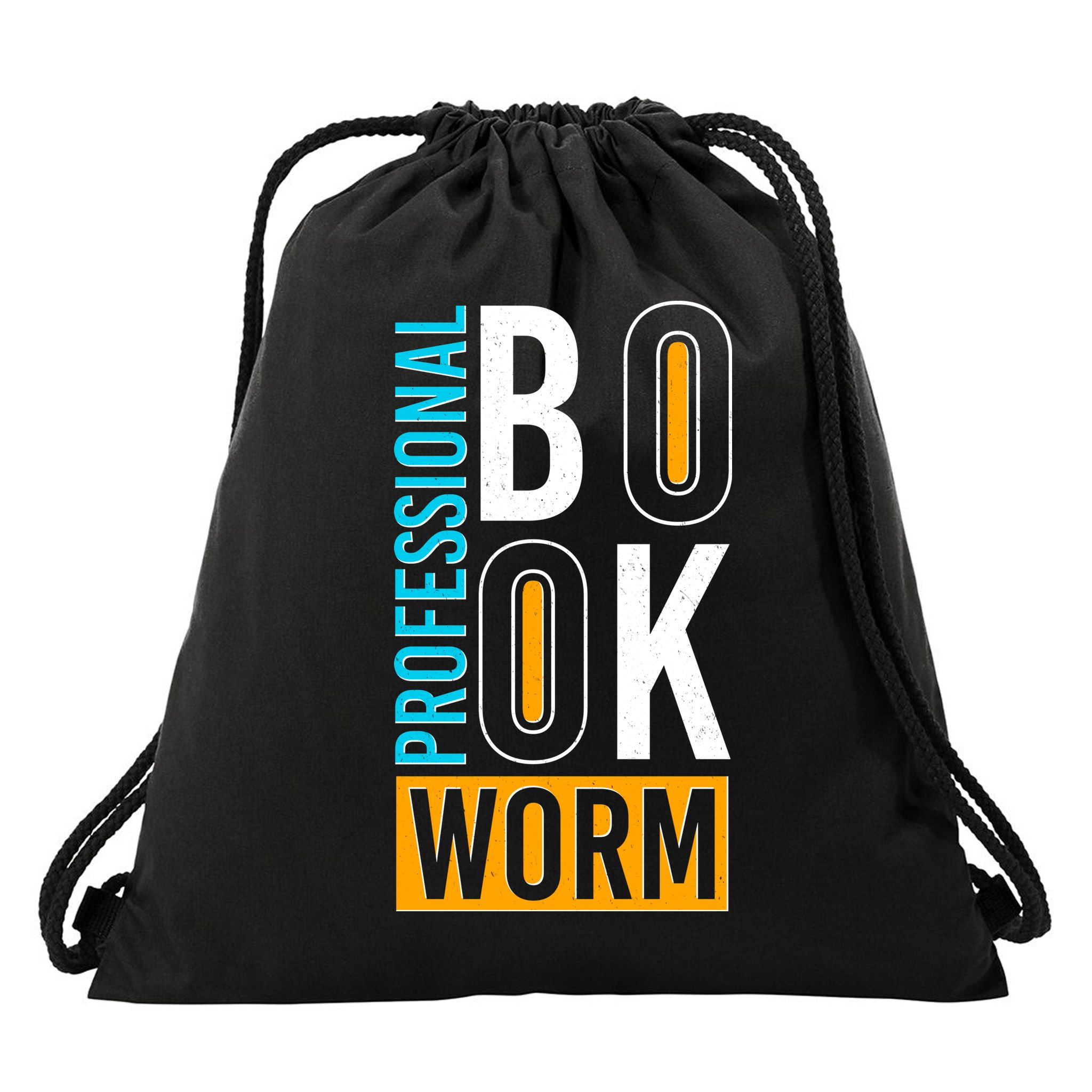 Funny Professional Book Worm Drawstring Bag