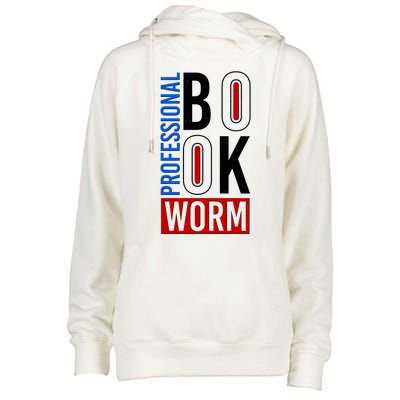 Funny Professional Book Worm Womens Funnel Neck Pullover Hood