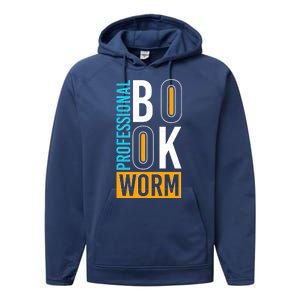 Funny Professional Book Worm Performance Fleece Hoodie