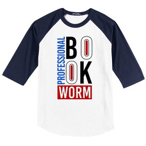 Funny Professional Book Worm Baseball Sleeve Shirt