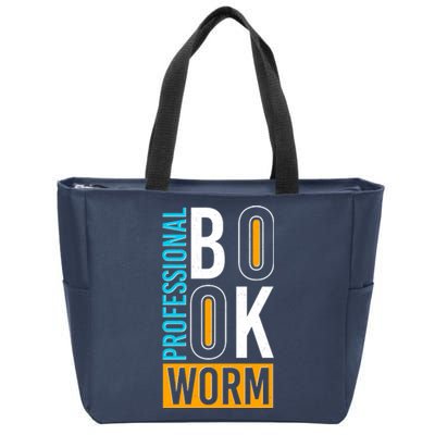 Funny Professional Book Worm Zip Tote Bag