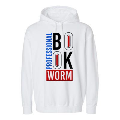 Funny Professional Book Worm Garment-Dyed Fleece Hoodie