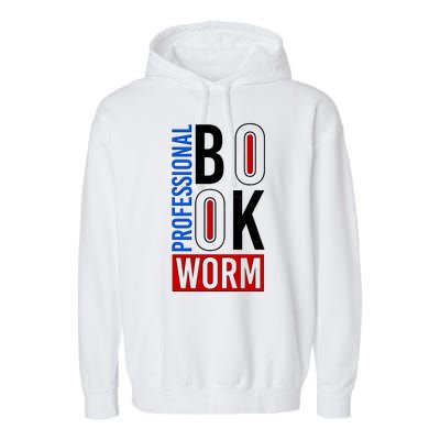 Funny Professional Book Worm Garment-Dyed Fleece Hoodie