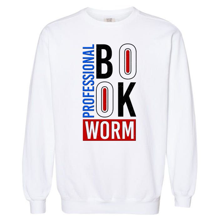 Funny Professional Book Worm Garment-Dyed Sweatshirt