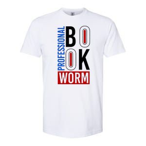 Funny Professional Book Worm Softstyle CVC T-Shirt