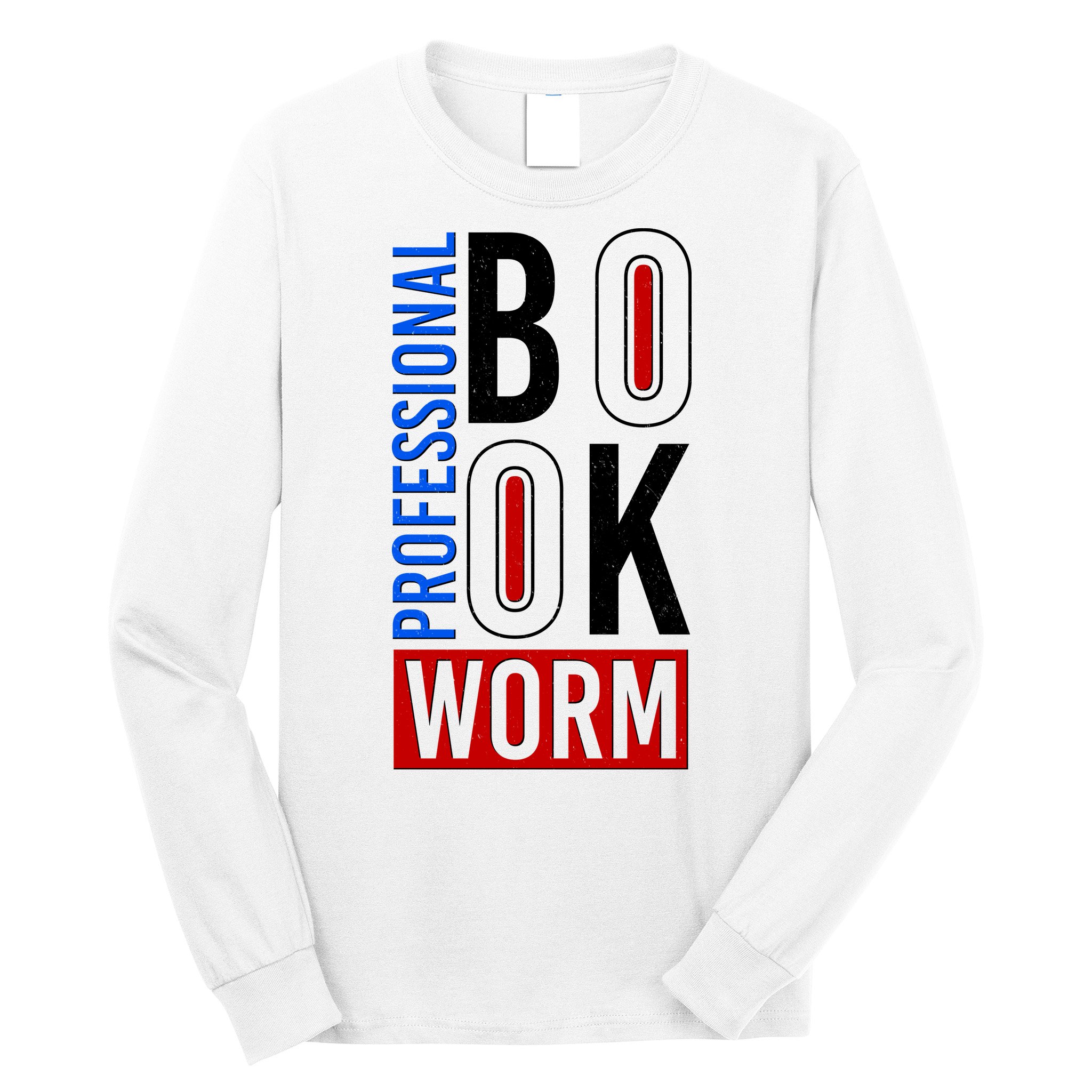Funny Professional Book Worm Long Sleeve Shirt