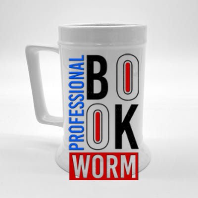 Funny Professional Book Worm Beer Stein