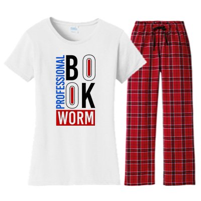 Funny Professional Book Worm Women's Flannel Pajama Set