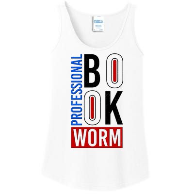 Funny Professional Book Worm Ladies Essential Tank