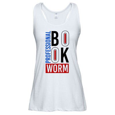 Funny Professional Book Worm Ladies Essential Flowy Tank