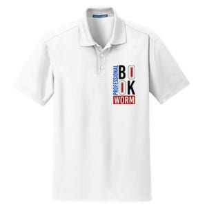 Funny Professional Book Worm Dry Zone Grid Polo