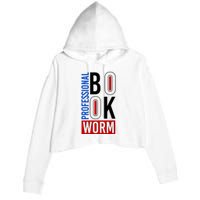 Funny Professional Book Worm Crop Fleece Hoodie