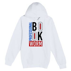 Funny Professional Book Worm Premium Pullover Hoodie