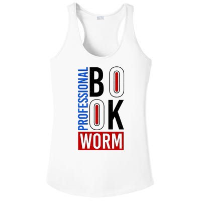 Funny Professional Book Worm Ladies PosiCharge Competitor Racerback Tank