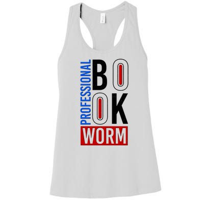 Funny Professional Book Worm Women's Racerback Tank