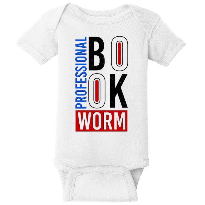 Funny Professional Book Worm Baby Bodysuit