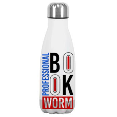 Funny Professional Book Worm Stainless Steel Insulated Water Bottle