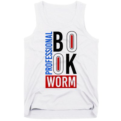 Funny Professional Book Worm Tank Top