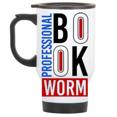 Funny Professional Book Worm Stainless Steel Travel Mug