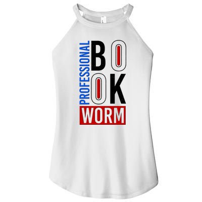 Funny Professional Book Worm Women's Perfect Tri Rocker Tank