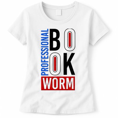 Funny Professional Book Worm Womens T-Shirt