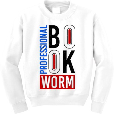 Funny Professional Book Worm Kids Sweatshirt