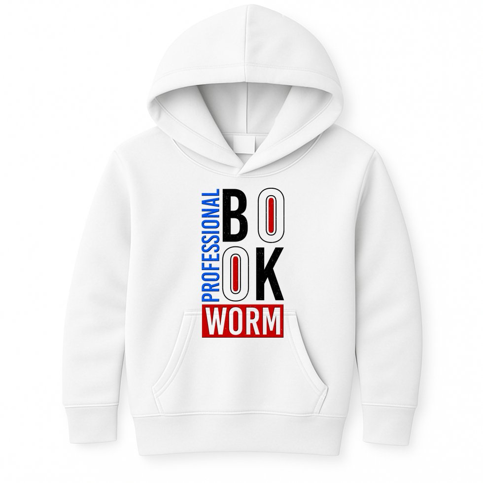 Funny Professional Book Worm Kids Hoodie