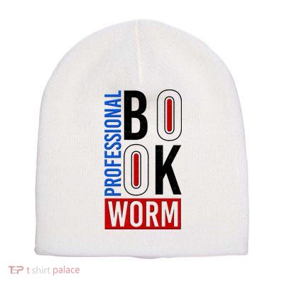 Funny Professional Book Worm Short Acrylic Beanie
