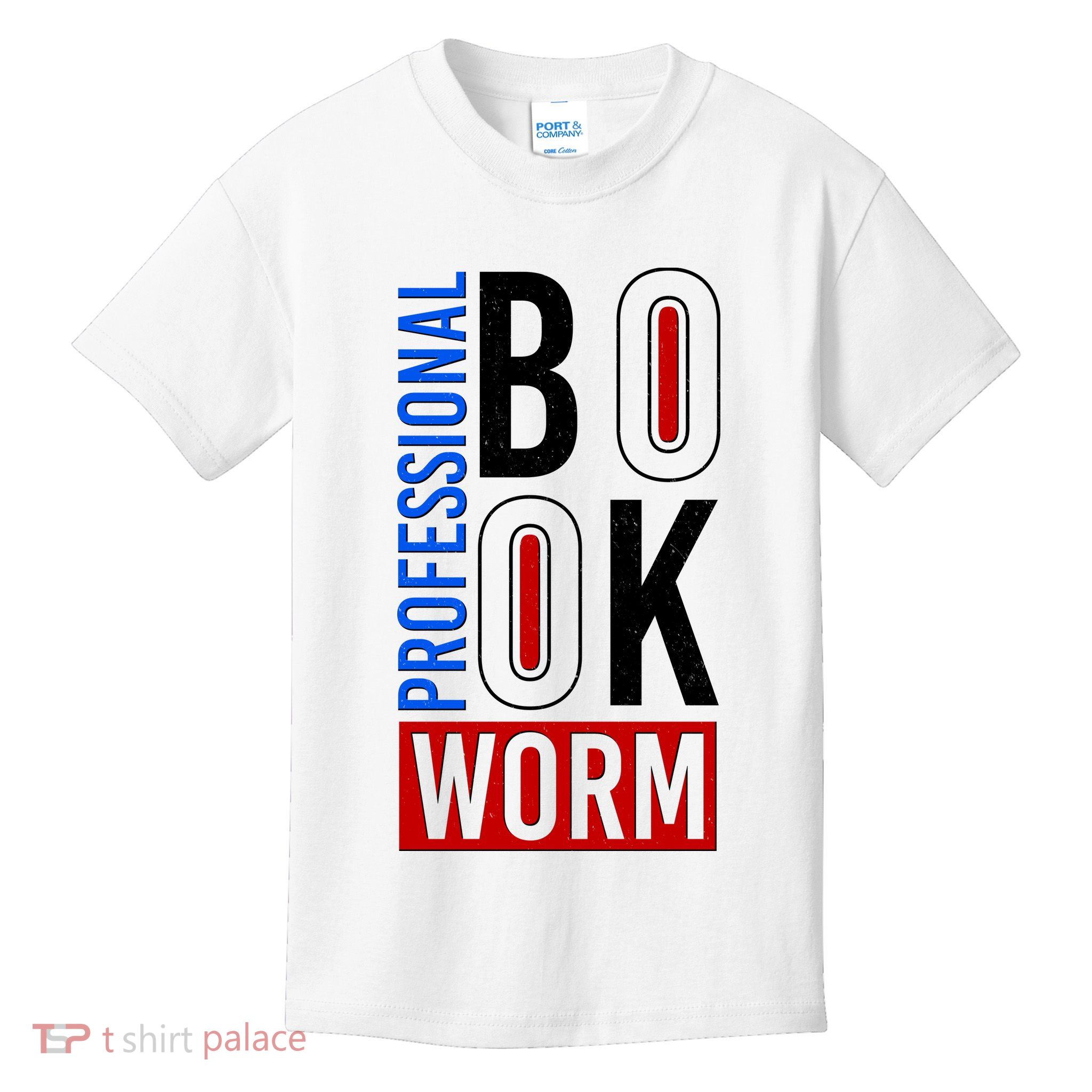 Funny Professional Book Worm Kids T-Shirt