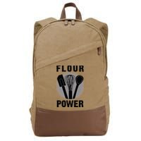 FLOUR POWER Baking Cooking Bread Making Chefs Cotton Canvas Backpack