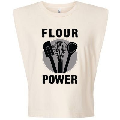 FLOUR POWER Baking Cooking Bread Making Chefs Garment-Dyed Women's Muscle Tee