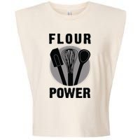 FLOUR POWER Baking Cooking Bread Making Chefs Garment-Dyed Women's Muscle Tee