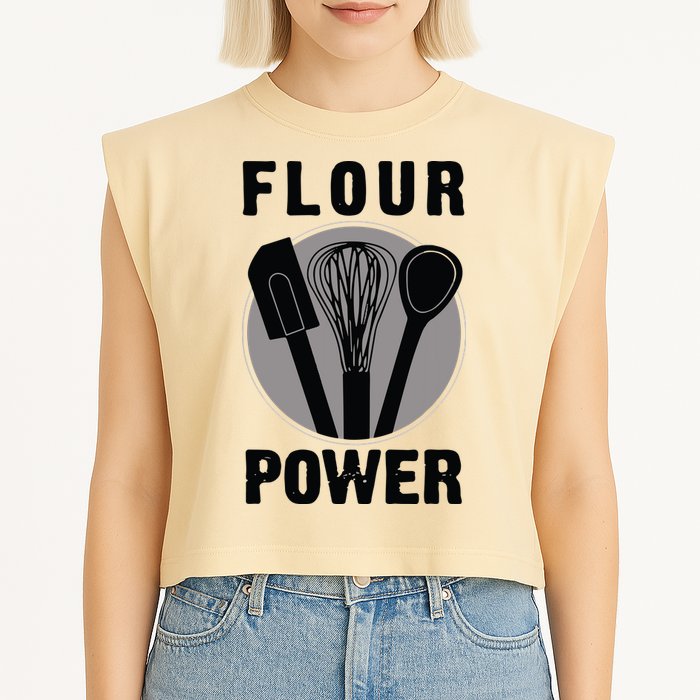 FLOUR POWER Baking Cooking Bread Making Chefs Garment-Dyed Women's Muscle Tee