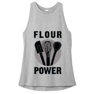 FLOUR POWER Baking Cooking Bread Making Chefs Ladies PosiCharge Tri-Blend Wicking Tank