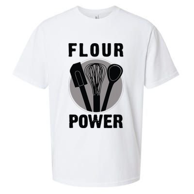 FLOUR POWER Baking Cooking Bread Making Chefs Sueded Cloud Jersey T-Shirt