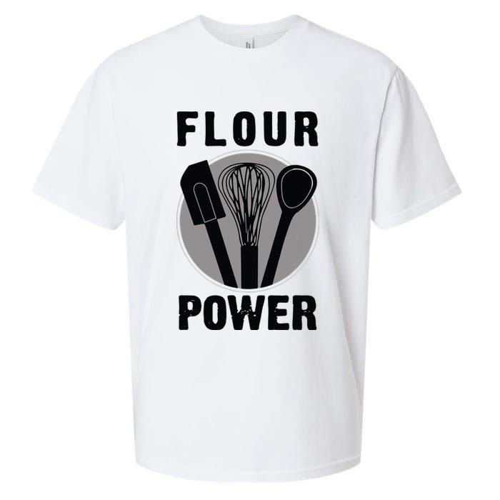 FLOUR POWER Baking Cooking Bread Making Chefs Sueded Cloud Jersey T-Shirt