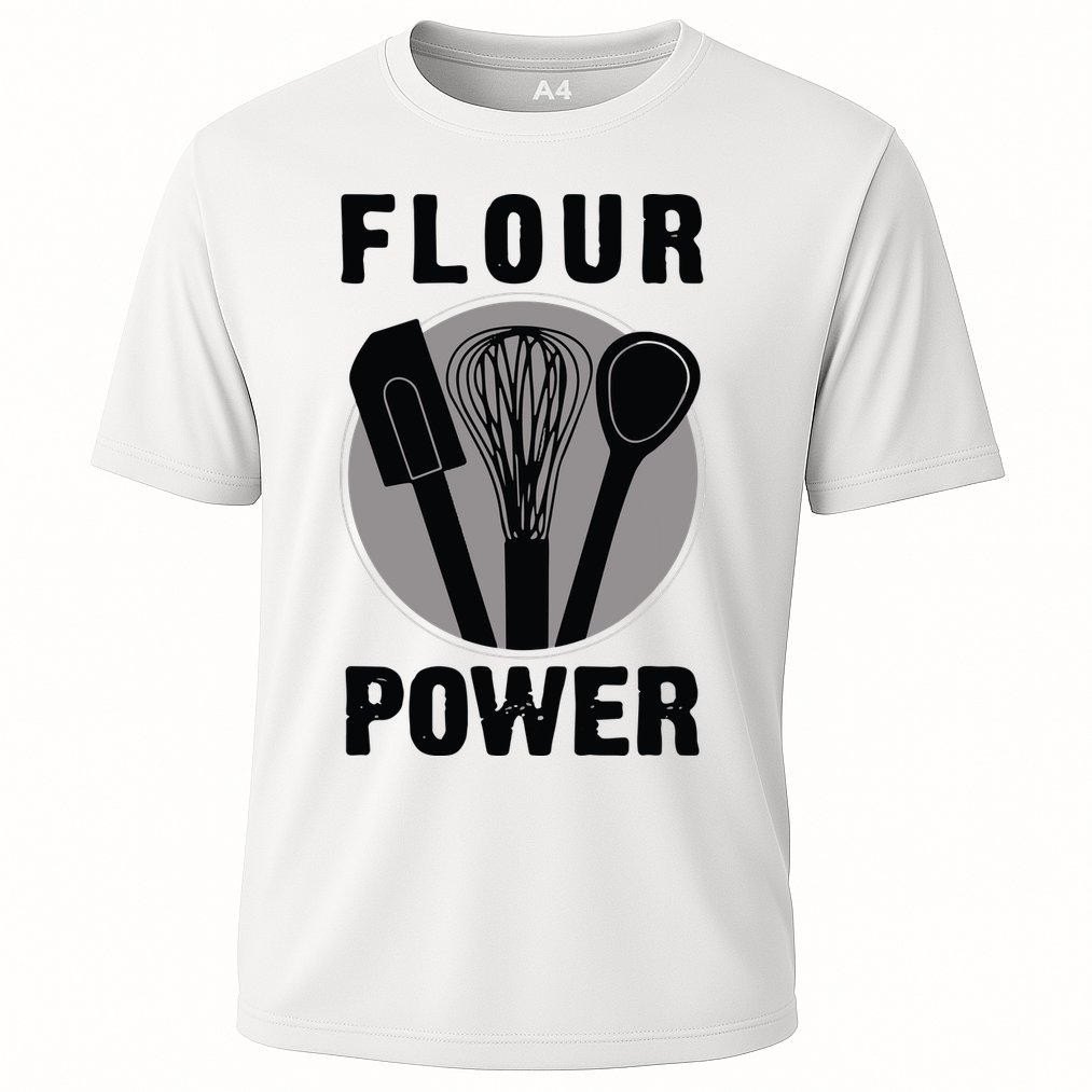 FLOUR POWER Baking Cooking Bread Making Chefs Performance Shirt