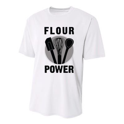 FLOUR POWER Baking Cooking Bread Making Chefs Youth Performance Sprint T-Shirt
