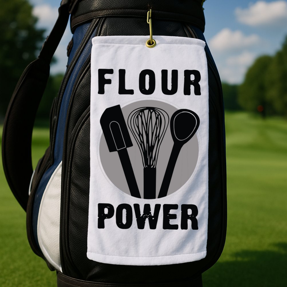FLOUR POWER Baking Cooking Bread Making Chefs Golf Towel