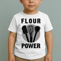 FLOUR POWER Baking Cooking Bread Making Chefs Toddler T-Shirt