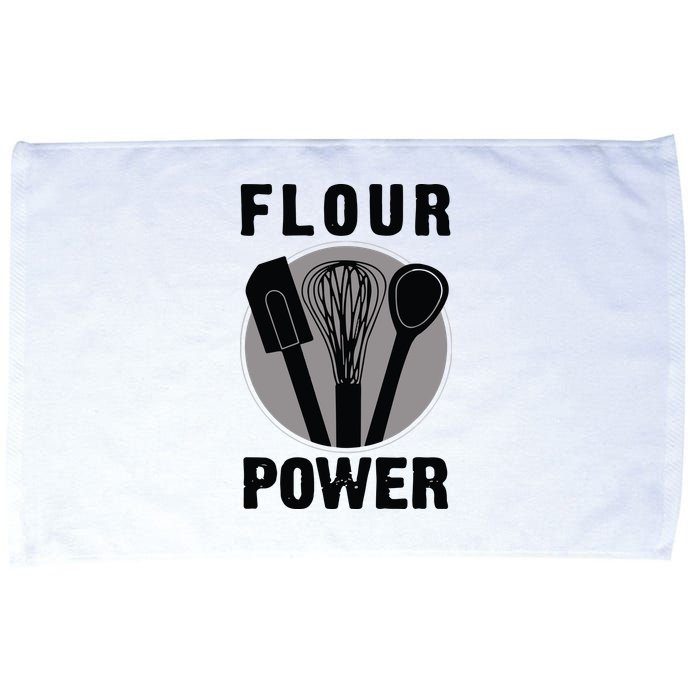 FLOUR POWER Baking Cooking Bread Making Chefs Microfiber Hand Towel