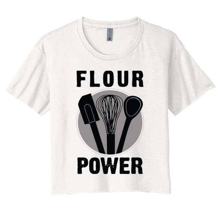 FLOUR POWER Baking Cooking Bread Making Chefs Crop Top