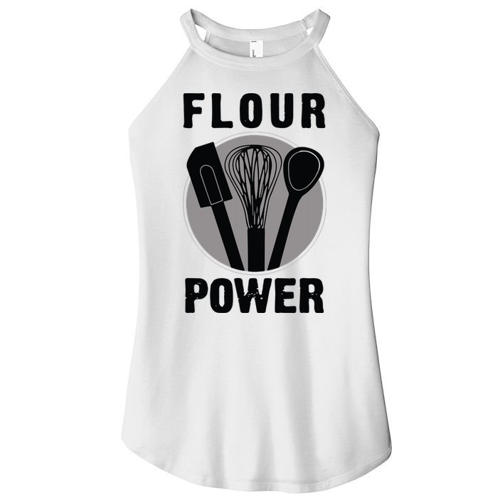 FLOUR POWER Baking Cooking Bread Making Chefs Women's Perfect Tri Rocker Tank