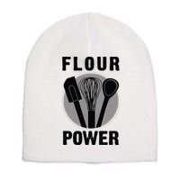 FLOUR POWER Baking Cooking Bread Making Chefs Short Acrylic Beanie